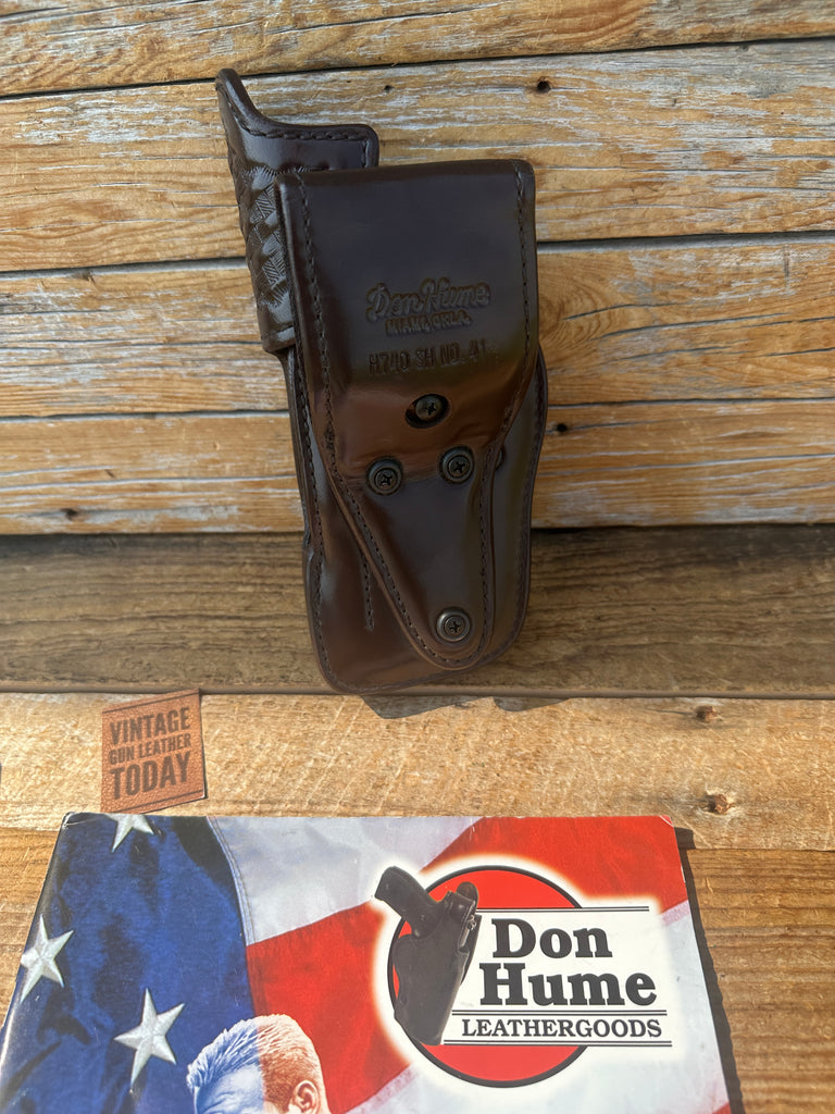 Don Hume Fairfax Brown Basket Leather L2 Security Duty Holster For G20 G21 20 21