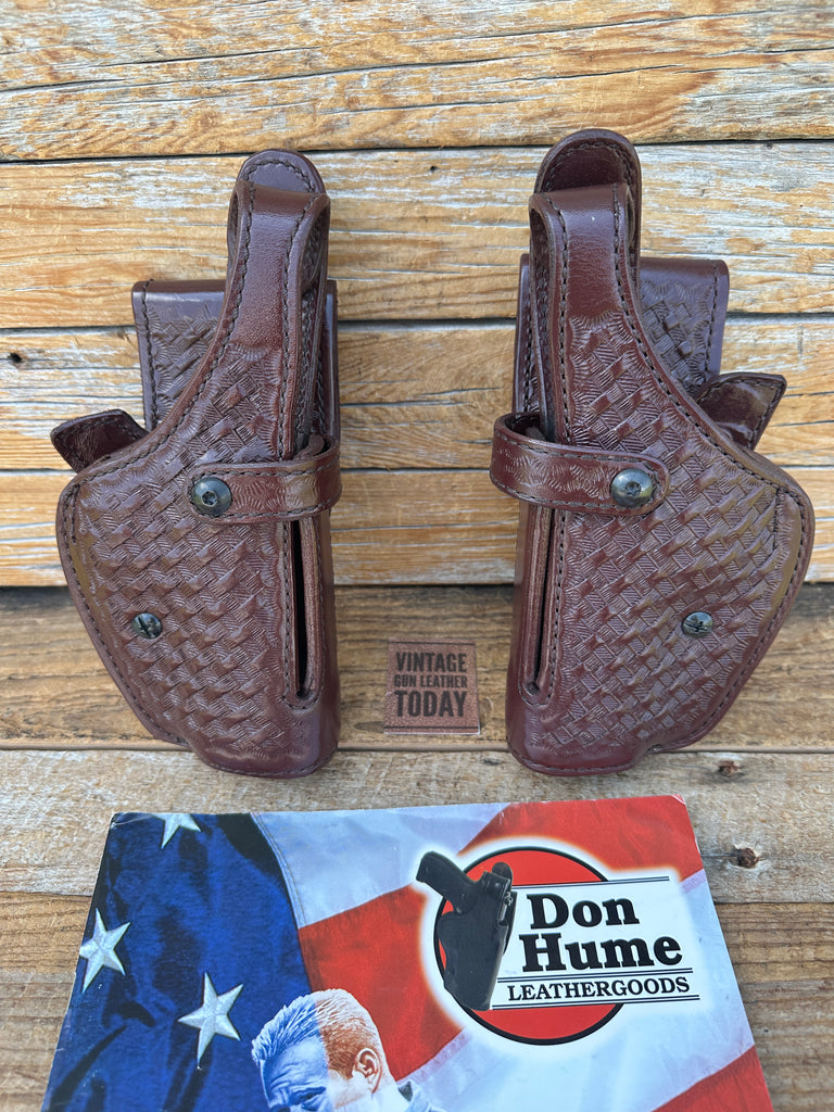 Don Hume H746 Brown Basket Leather Lined Security Holster for GLOCK G20 G21 20