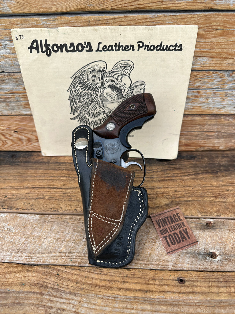 Alfonsos Black Suede Leather Lined 2" Mod 36 Chief Special 36 J Revolver Right