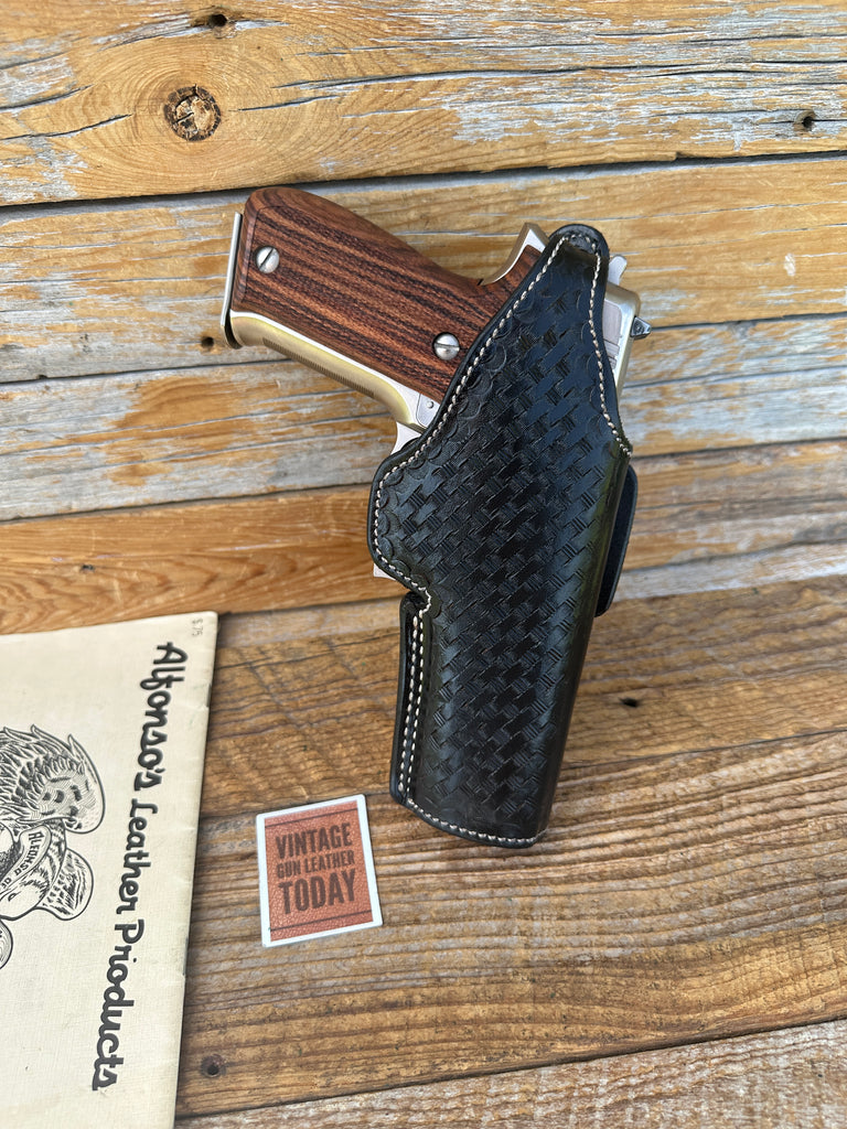 Alfonso's Black Basketweave Leather Lined Holster For Sig P226 P220 Right