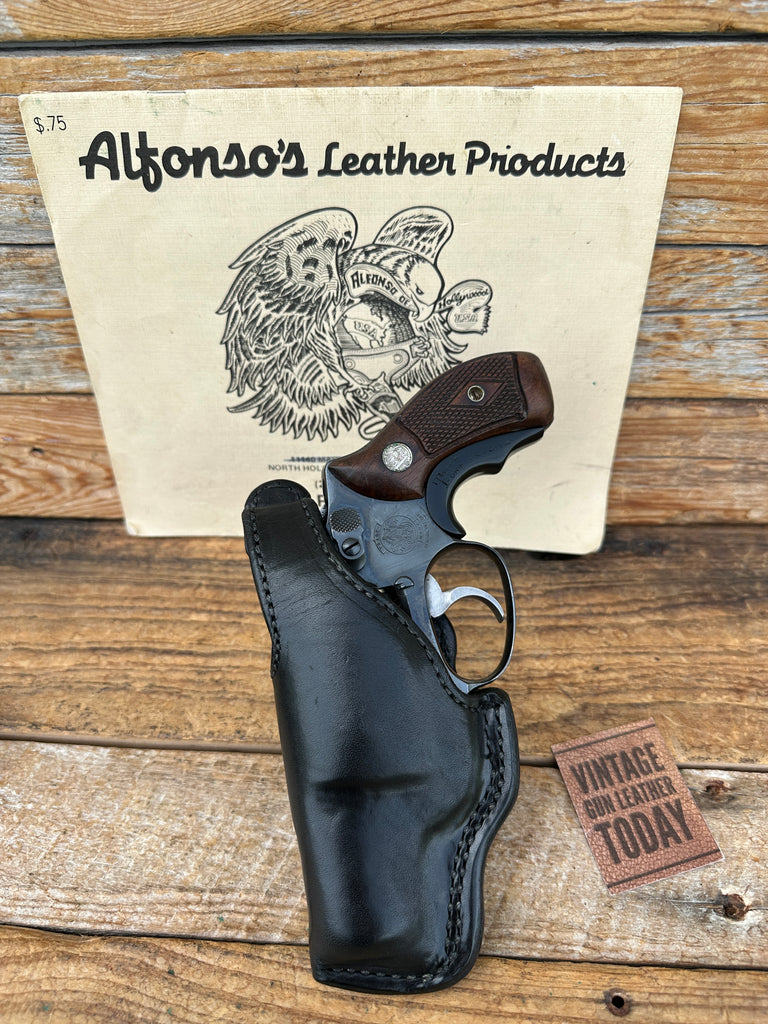 Alfonsos Black Smooth Leather Lined 2" Mod 36 Chief Special 36 J Revolver  Left
