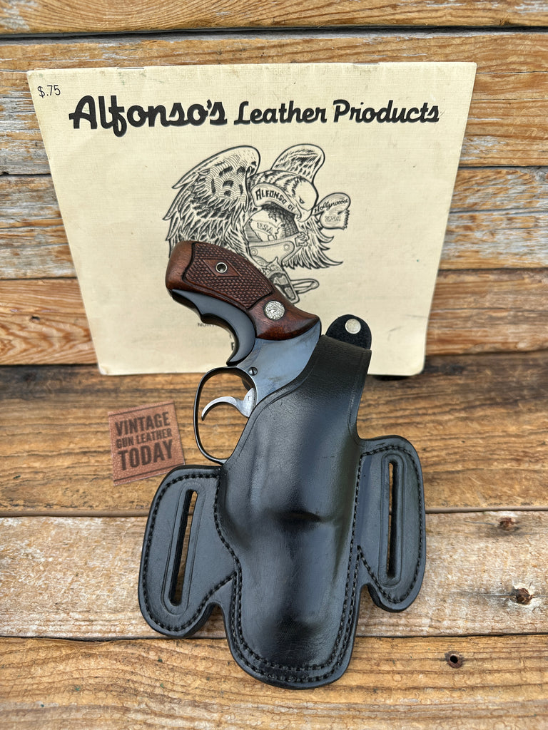 Alfonso's Plain Black Leather Holster For S&W Model 36 Chief Special Revolver 2