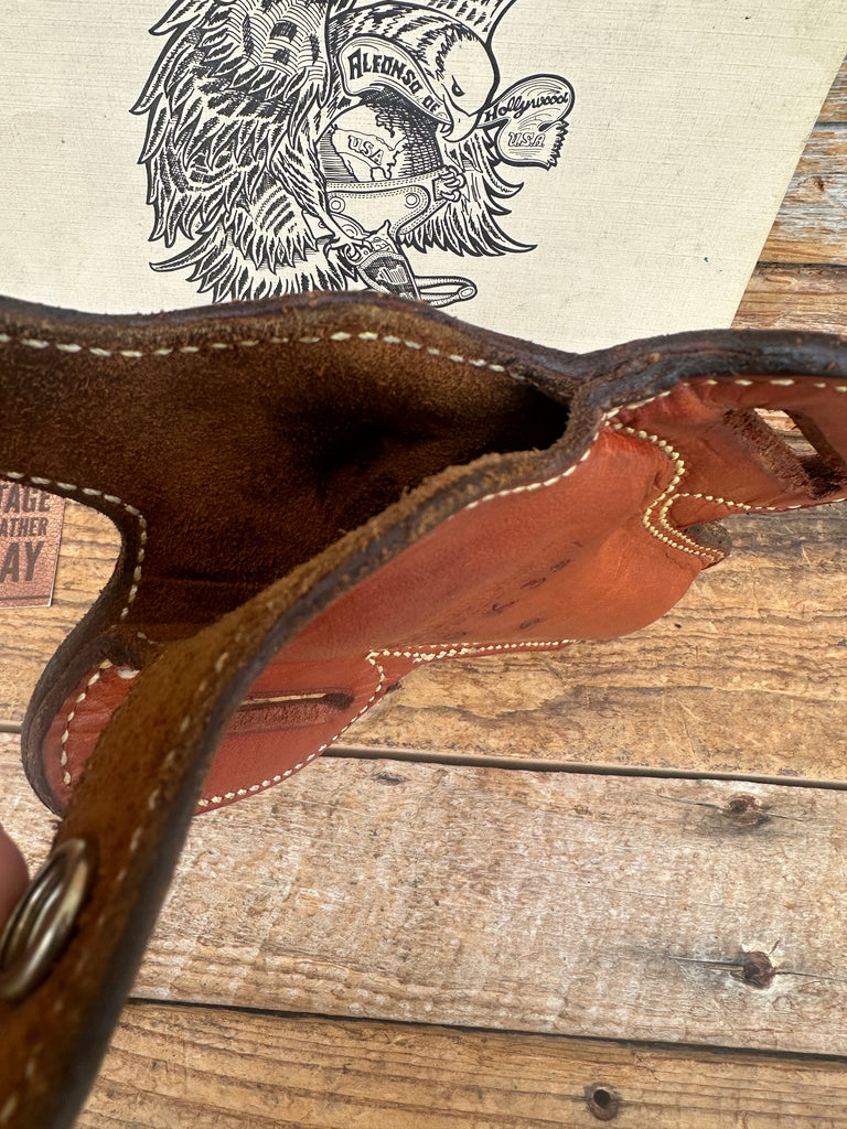 Alfonsos Thunderbird Brown Leather OWB Holster for S&W K Frame 4" Revolver