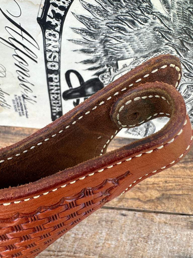 Alfonsos Brown Basket Leather Suede Lined Holster for Colt 45 1911 Commander