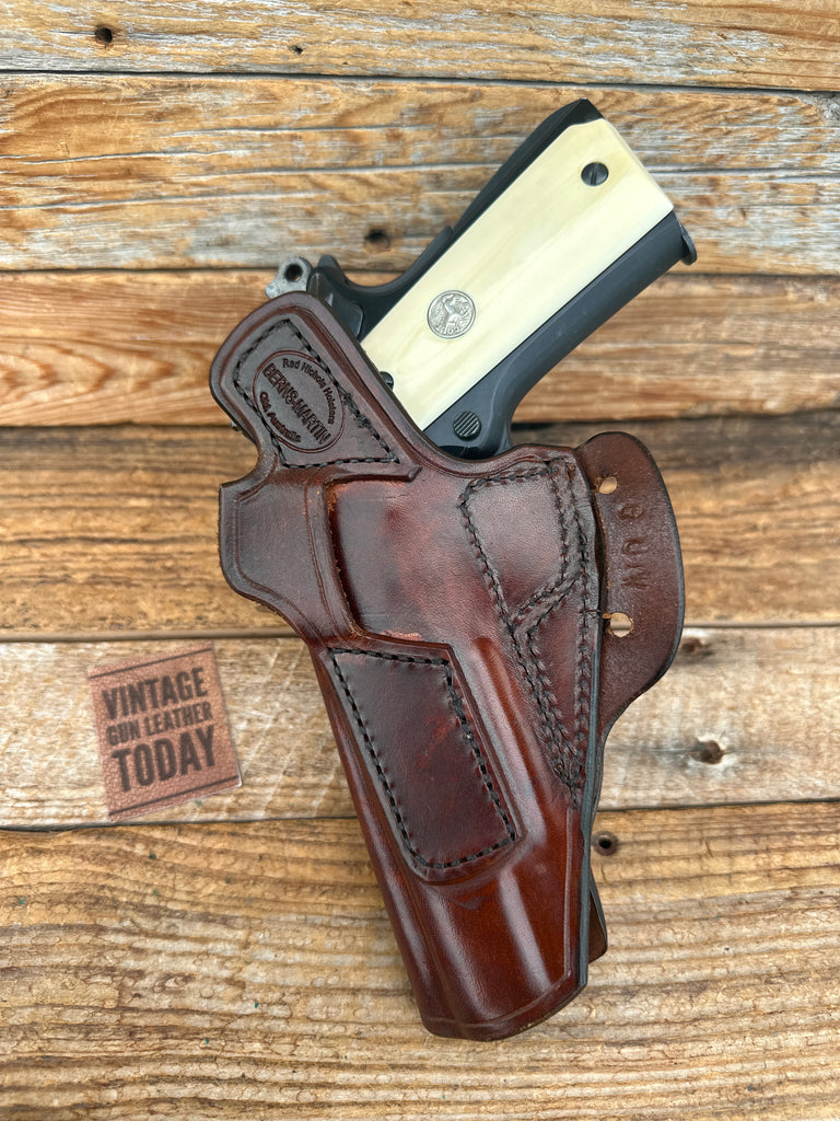 Red Nichols Berns Martin Brown Horsehide OWB Holster For Colt 45 1911 Government