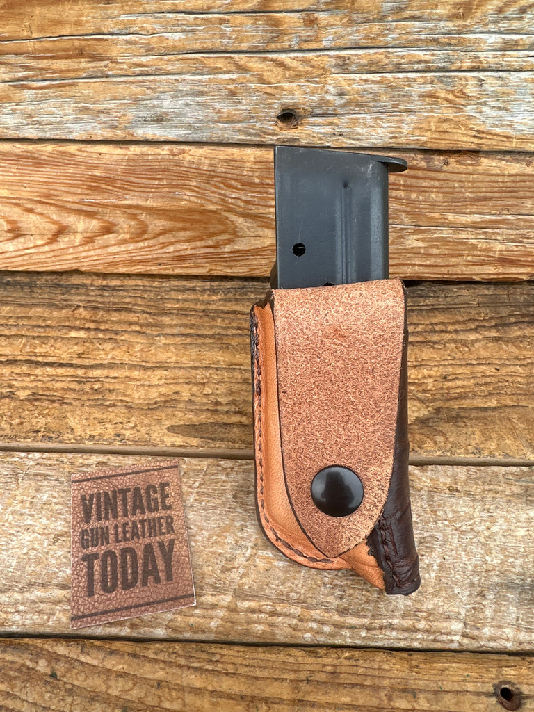 Rob Leahy Simply Rugged Brown Cognac Alligator Single 1911 Magazine Carrier