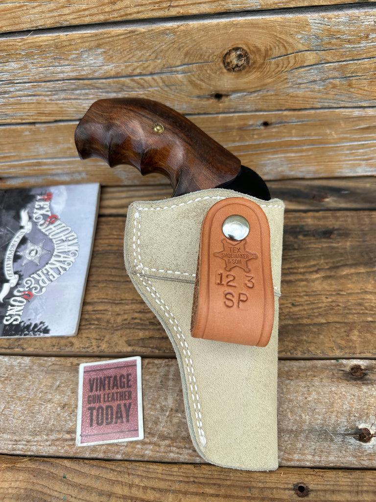 Tex Shoemaker No. 19 Brown Soft Leather Lined IWB Holster For S&W J Frame 3"