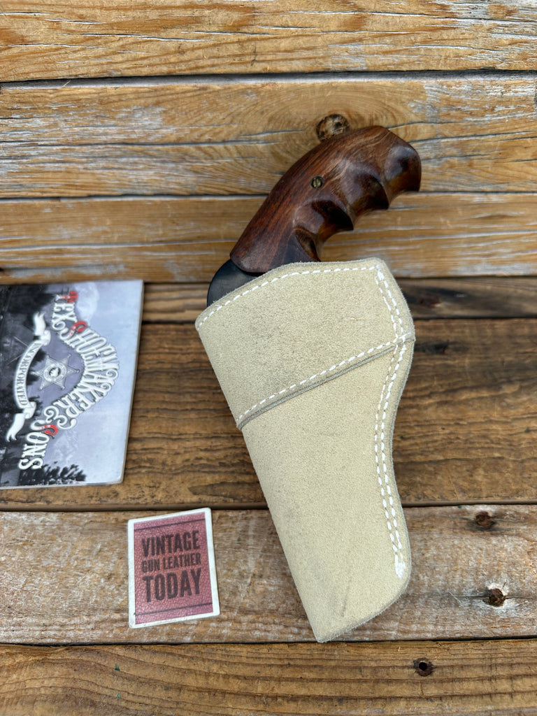 Tex Shoemaker No. 19 Brown Soft Leather Lined IWB Holster For S&W J Frame 3"