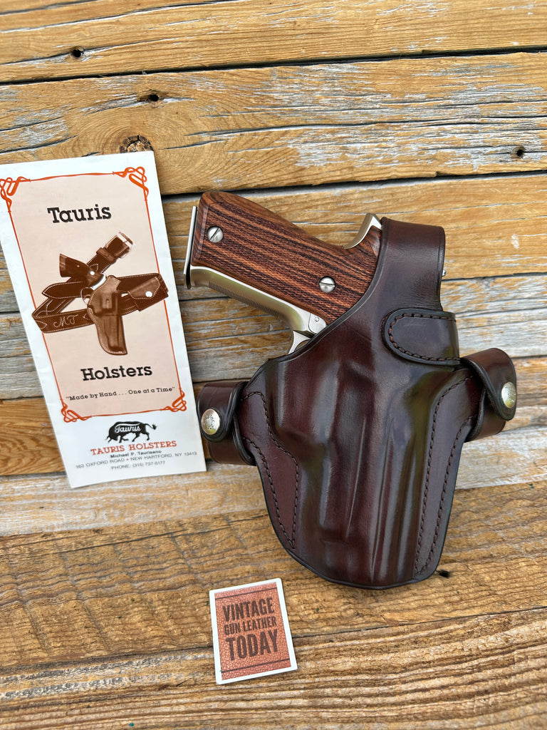 TAURIS Snap Mount Brown Leather OWB Holster For Sig Sauer P226R Right