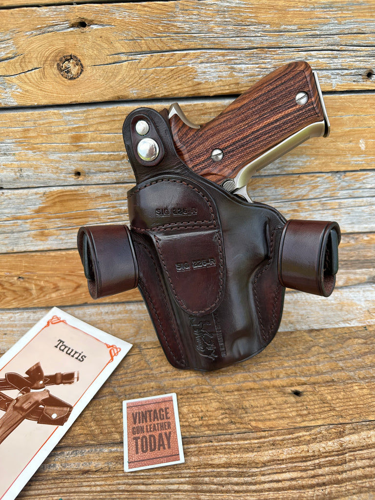 TAURIS Snap Mount Brown Leather OWB Holster For Sig Sauer P226R Right