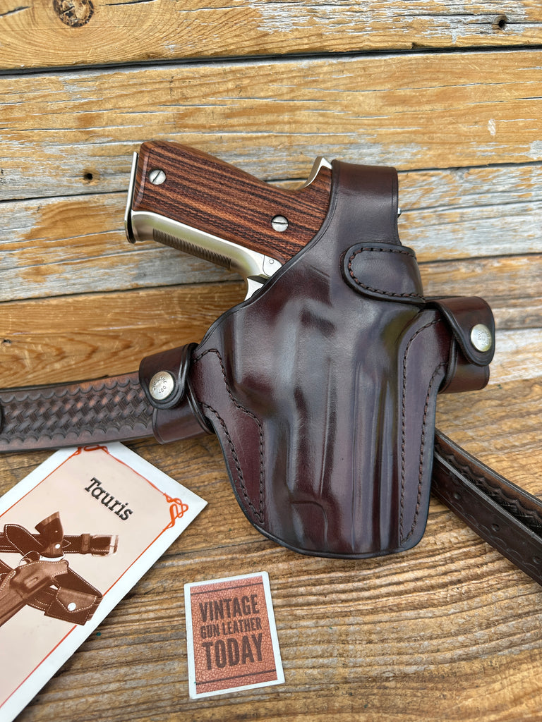 TAURIS Snap Mount Brown Leather OWB Holster For Sig Sauer P226R Right