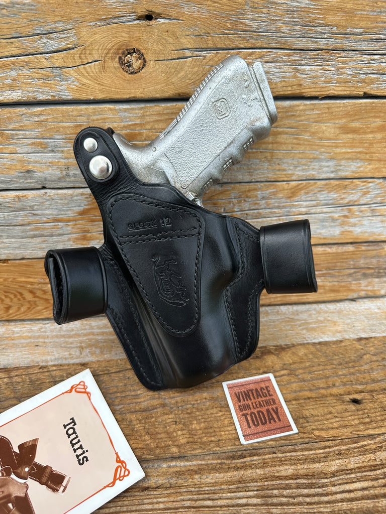 TAURIS Snap Mount Black Leather OWB Holster For GLOCK G17 G22 G31 Right
