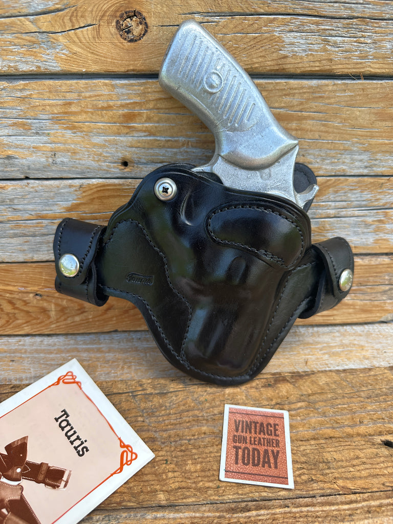TAURIS Snap Mount Black Leather OWB Holster For 2.25 Ruger SP101 Revolver
