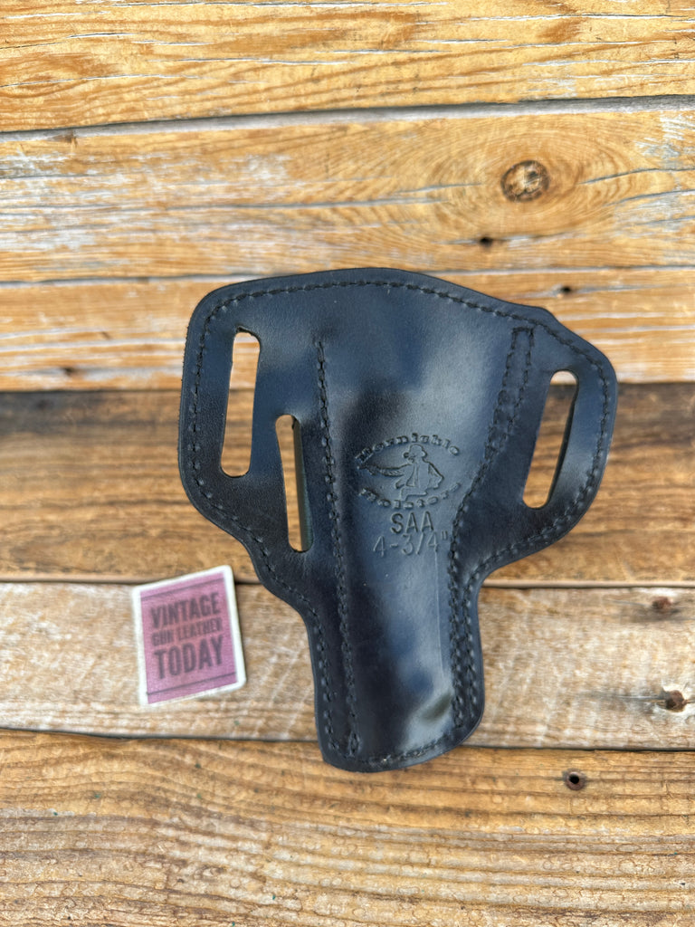 Mernickle Black Leather Strong / Cross Draw OWB Holster For Colt SAA 4 3/4"