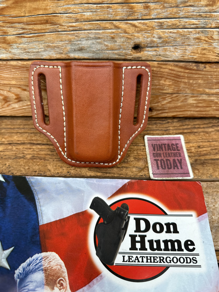 Don Hume D417A Brown Leather Open Top Magazine Carrier 850.B 1 3/4" GLOCK HK SIG