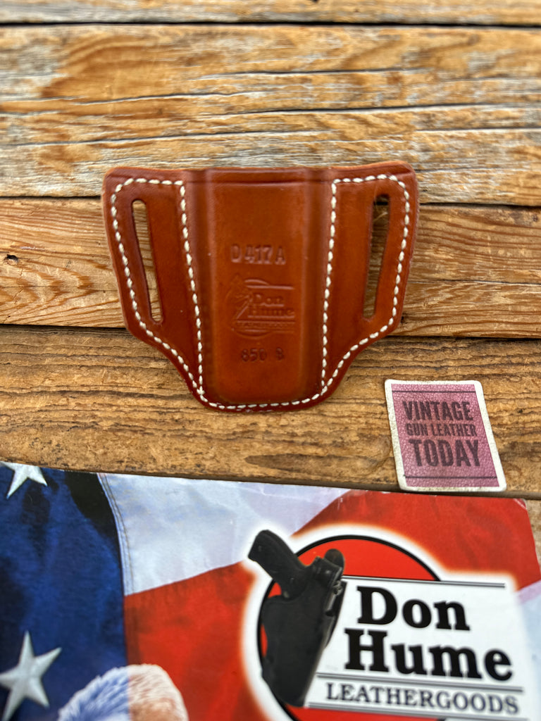 Don Hume D417A Brown Leather Open Top Magazine Carrier 850.B 1 3/4" GLOCK HK SIG