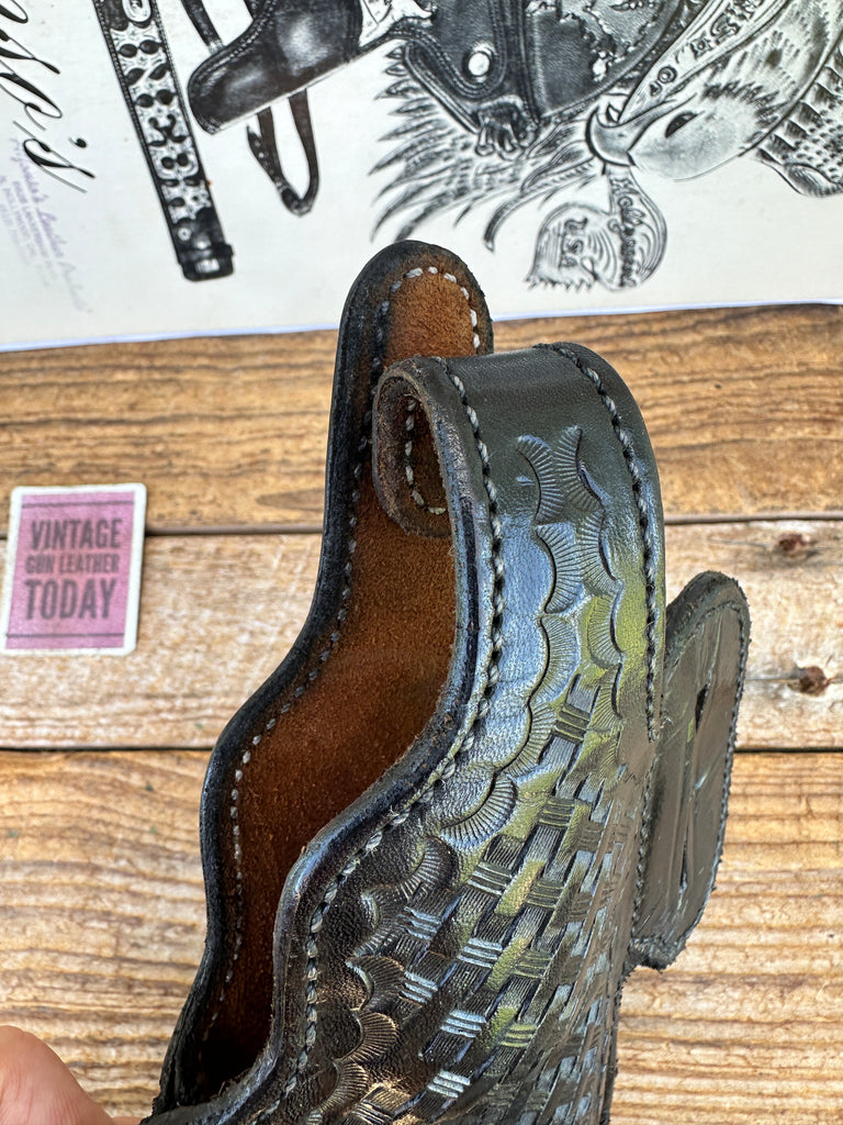 Alfonso's Black Basketweave F60 Lined Holster For Colt Python / L Frame 2.5" BS