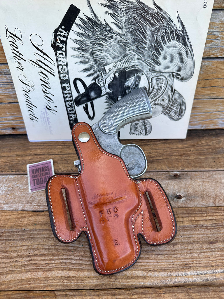 Alfonso's Brown Basket Leather F60 Lined Holster For Colt Python  L Frame 2.5"
