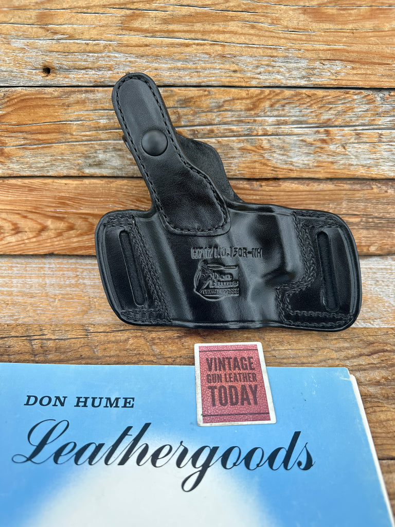 Don Hume H717 Covered Slot Black Leather OWB Holster For Sig P229R DAK