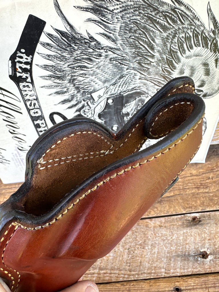 Alfonsos Brown Leather Holster For Colt Python 6 Revolver Suede Lined S&W L 686!