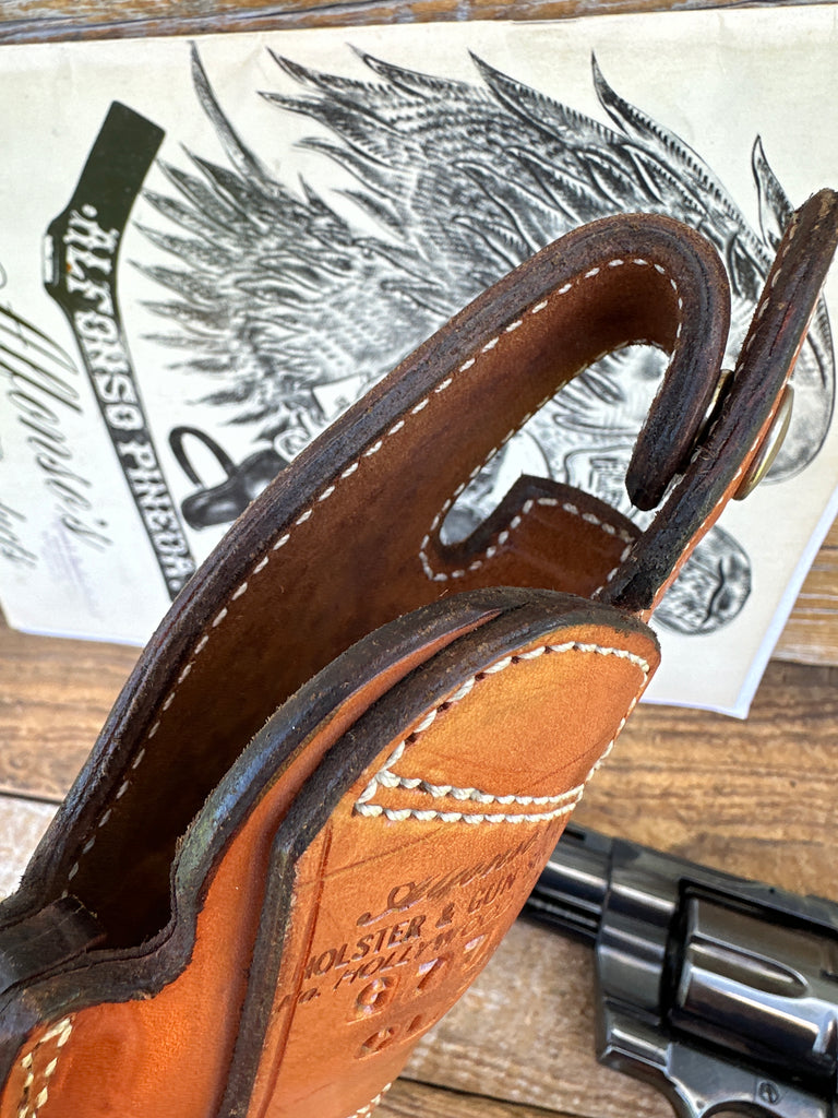 Alfonsos Brown Basket Leather Lined CD Holster For Colt Python 6  S&W L 686 586