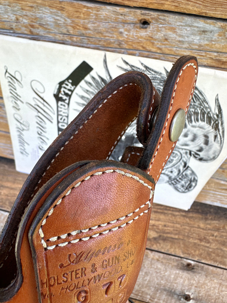 Alfonsos Brown Leather Holster For Colt Python 6 Revolver Lined S&W L 686 #3