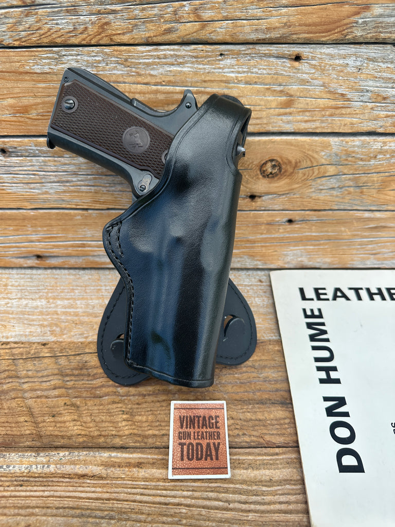 Don Hume H720 Paddle Holster Black Leather for Colt 45 1911 Commander