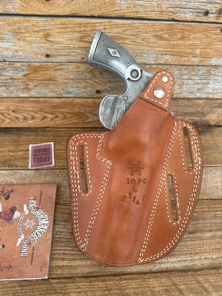 Tex Shoemaker Brown Basket Leather Holster For S&W N Mod. 27 28 29 6" Revolver