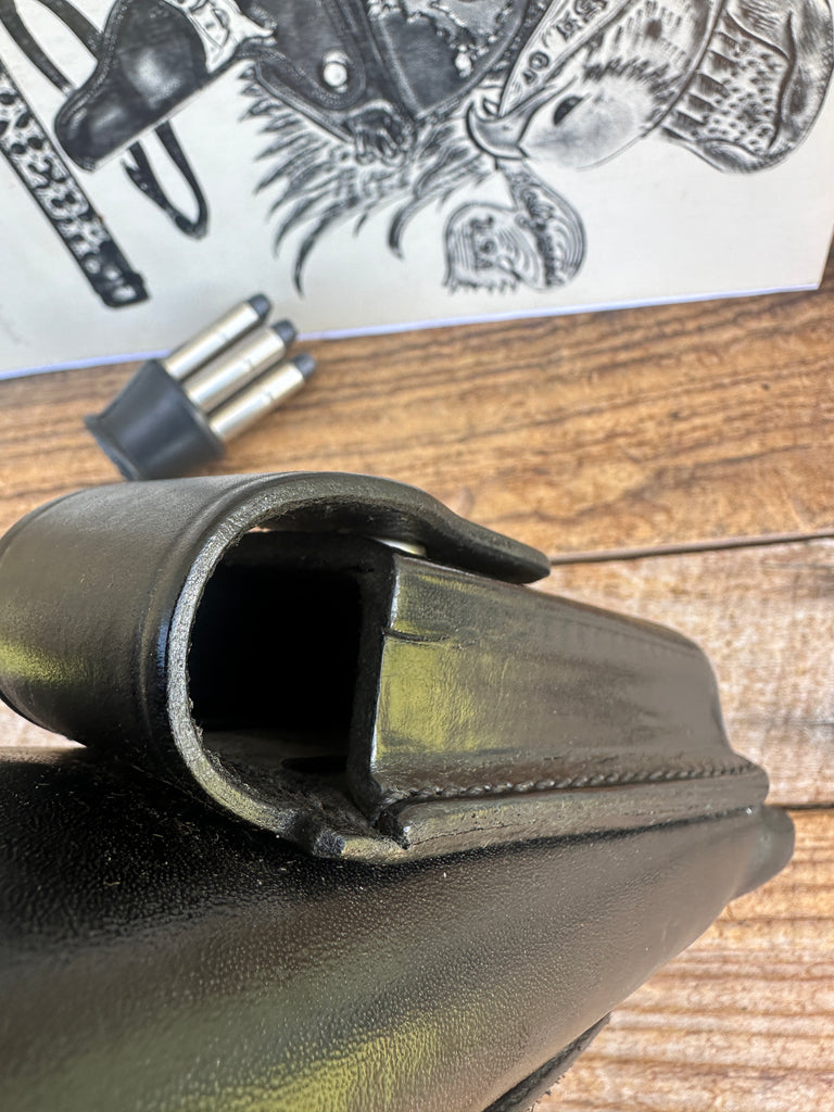 Alfonsos F67 Black Leather Holster Magazine Holder For S&W Model 59 Lined LEFT