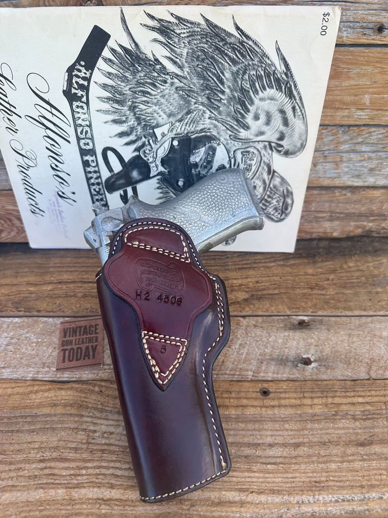 Alfonsos Of Hollywood Cordovan Leather Lined Holster For S&W 4506 Reinforced Lip