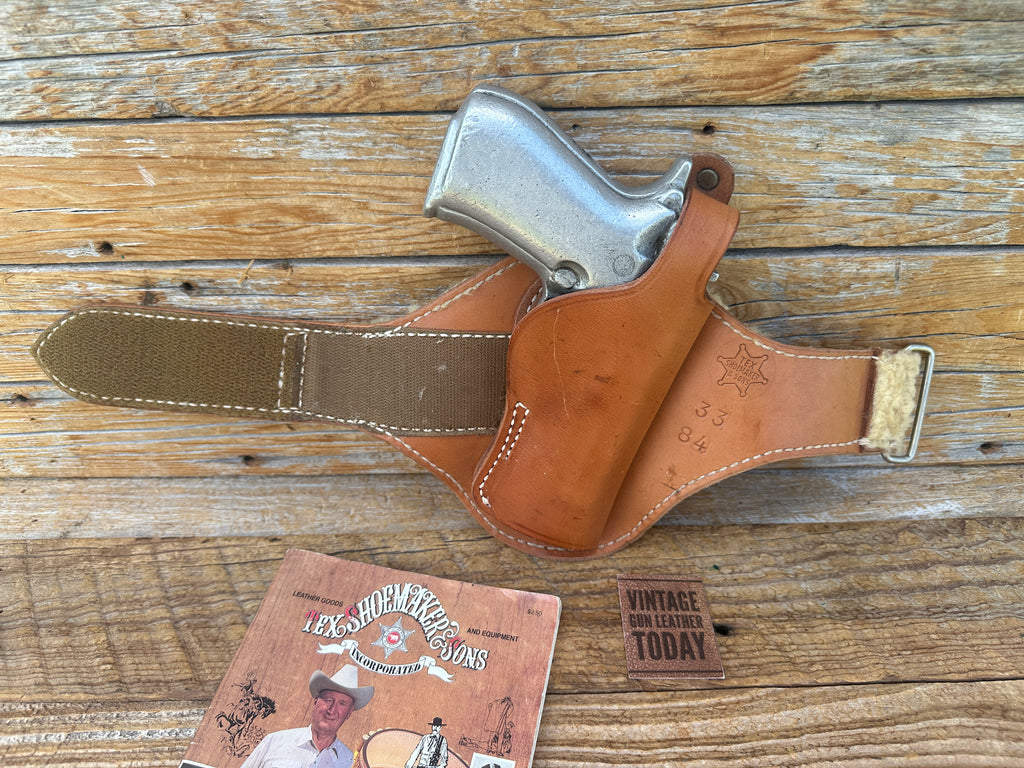 Tex Shoemaker Brown Leather Lined Ankle Holster Rig For Beretta 84 Cheetah
