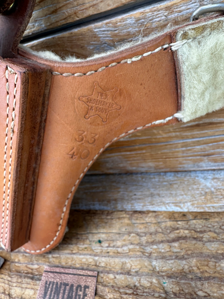 Vintage Tex Shoemaker Brown Leather Ankle Holster Rig For Sterling 400 MK II.380