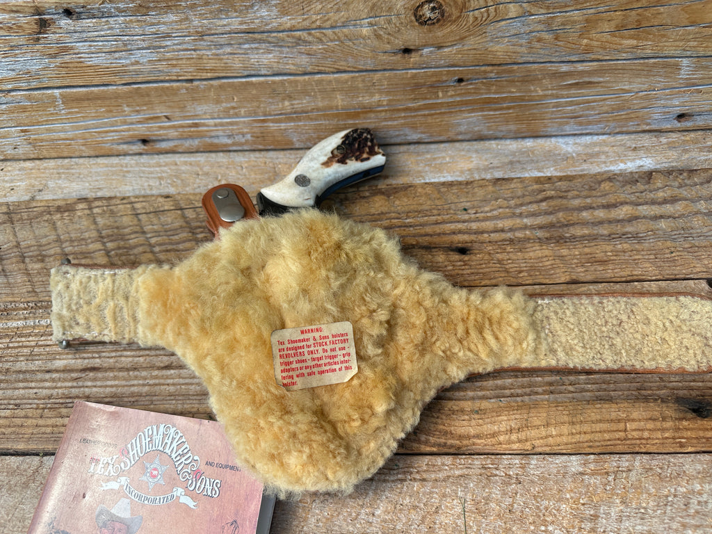 Vintage Tex Shoemaker Brown Leather Ankle Holster  For S&W K 10 19 Frame 2.5" #1