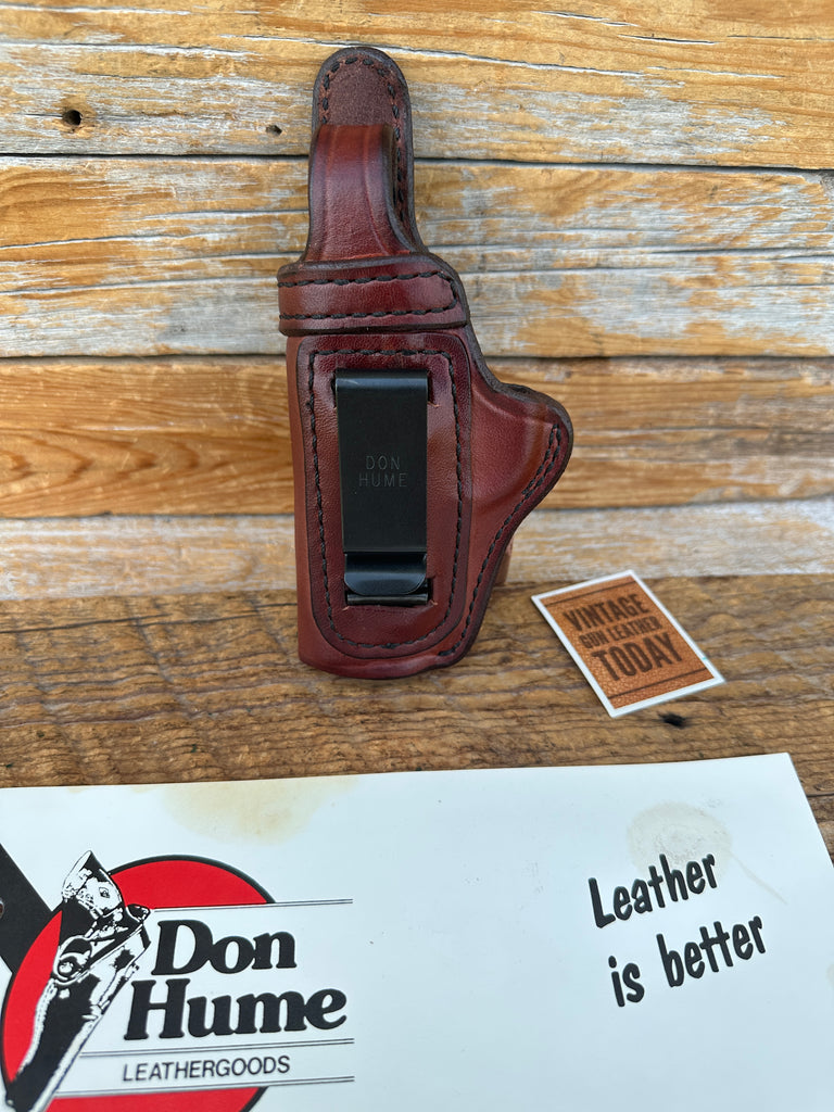 Don Hume H715 TB Brown Leather IWB Holster For Colt Government .380 LEFT