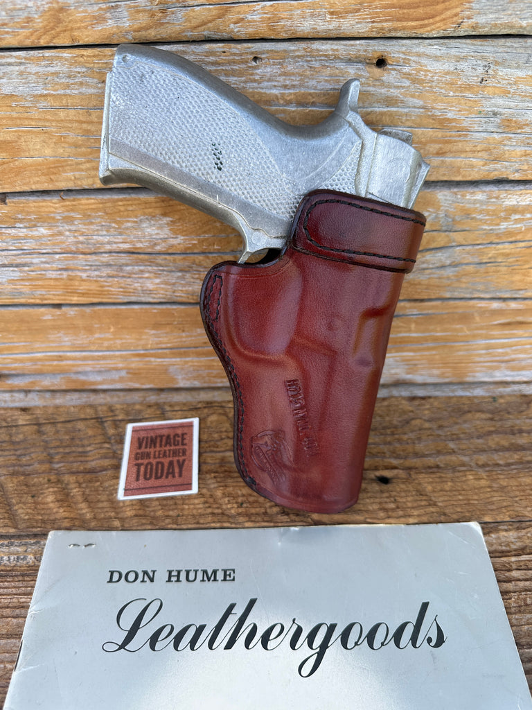 Vintage Don Hume H715 OT Brown Leather Open Top IWB Holster For S&W 5926