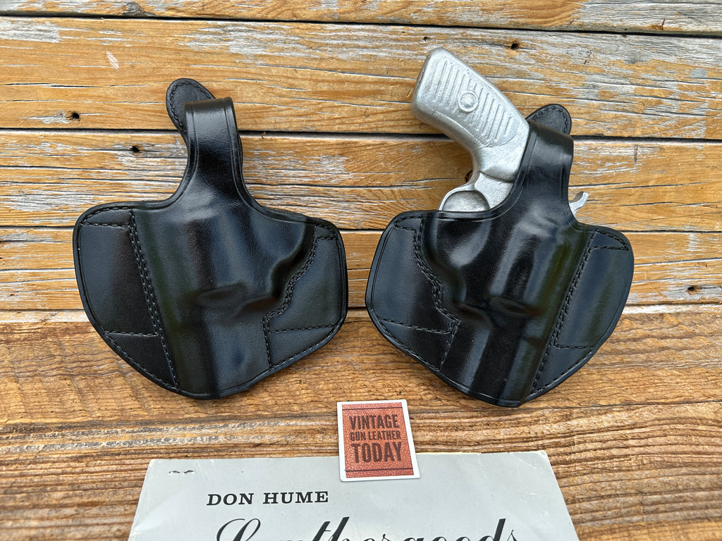Vintage Don Hume H721 TB 52 2 1/4" CS Black Leather OWB Holster For Ruger SP101