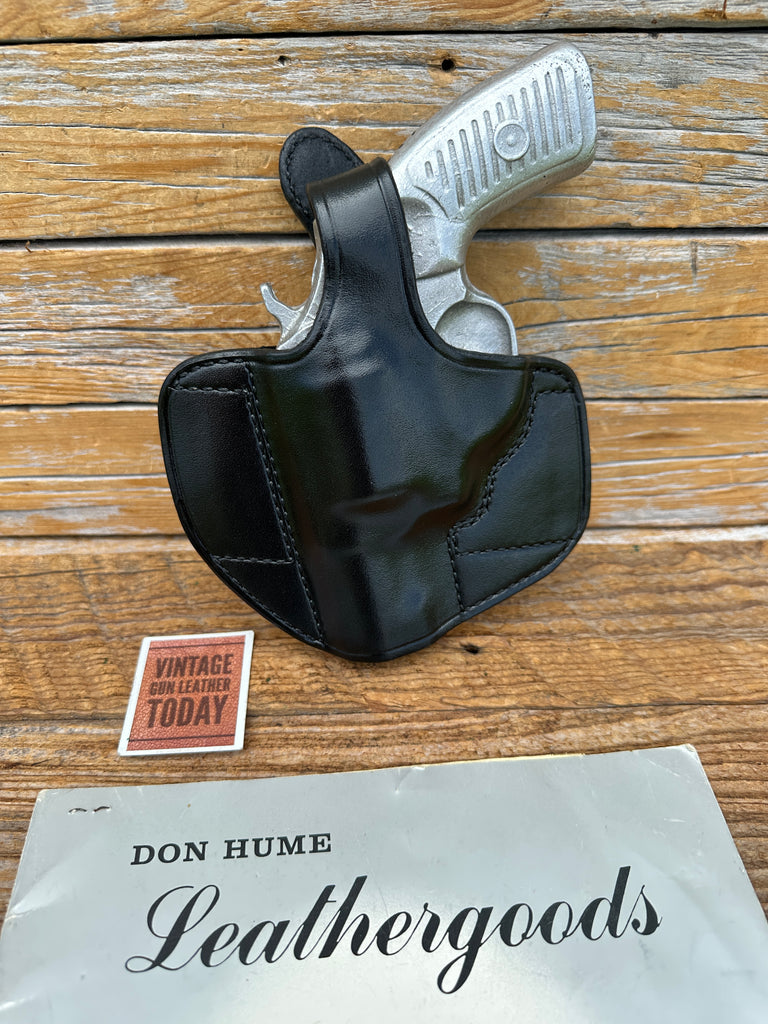 Vintage Don Hume H721 TB 52 2 1/4" CS Black Leather OWB Holster For Ruger SP101