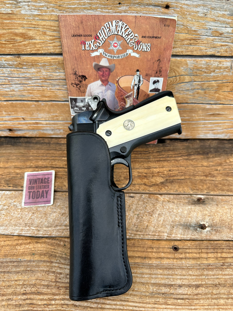 Tex Shoemaker 24A Black Leather OWB Holster For Colt 45 1911 Government