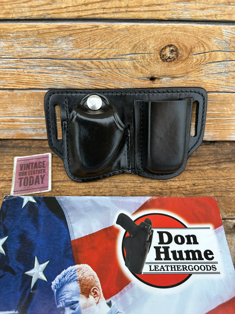 Don Hume Black Leather Chain Cuff 850B Magazine For GLOCK SIG HK XDM G3C 1  1/4