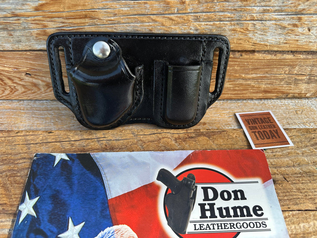 Don Hume Black Leather Chain Cuff 850B Magazine For Bersa Kel AMT .380 Sig Kahr,