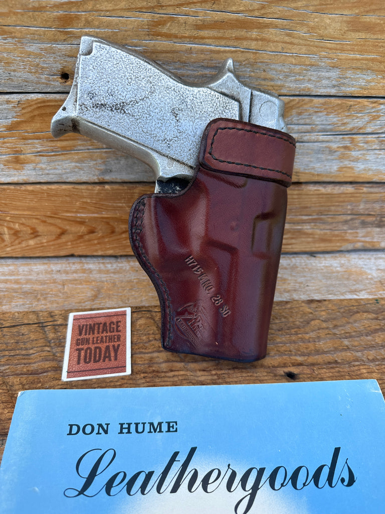 Vintage Don Hume H715 28 Brown Leather Open IWB Holster For S&W 469 669 Square