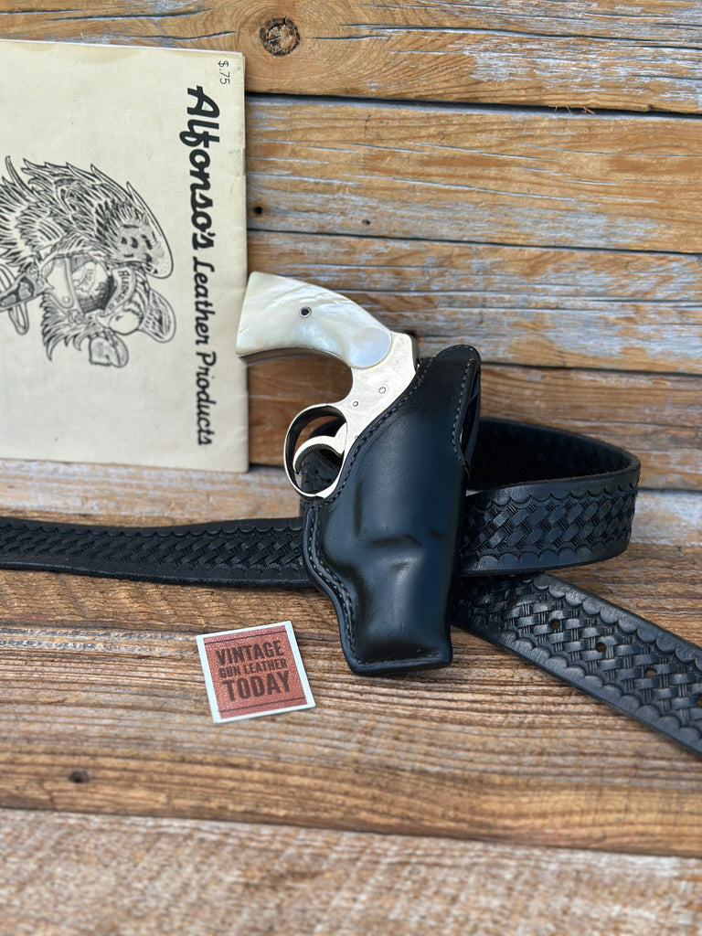 Alfonsos Black Smooth Leather Lined 2" Colt Detective Revolver Colt Detective