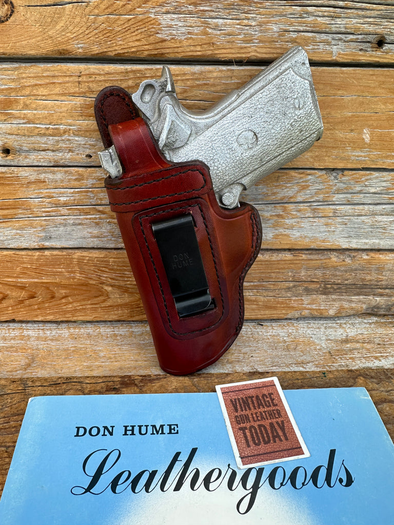 Don Hume H715 TB Brown Leather IWB Holster For Colt 1911 Officers Model LEFT