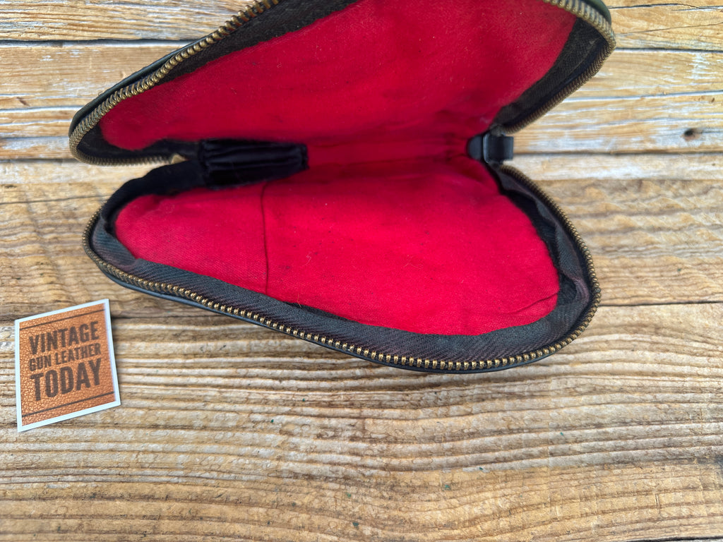 Vintage Original Browning BDA Blue Gun Rug Case Brass Zipper Red Interior