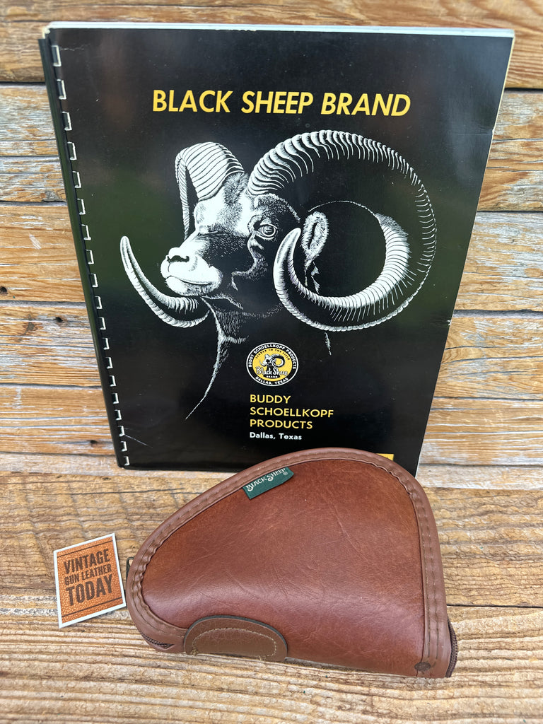Vintage Black Sheep Brown Gun Rug Wool Padded For Small Pistol
