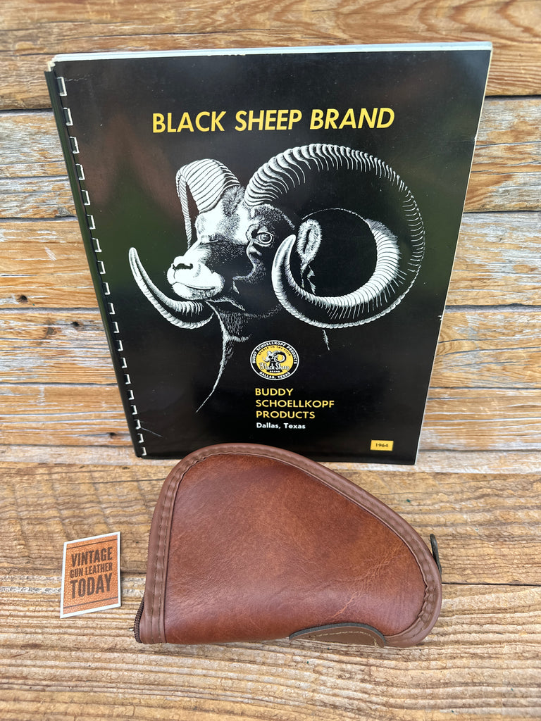 Vintage Black Sheep Brown Gun Rug Wool Padded For Small Pistol