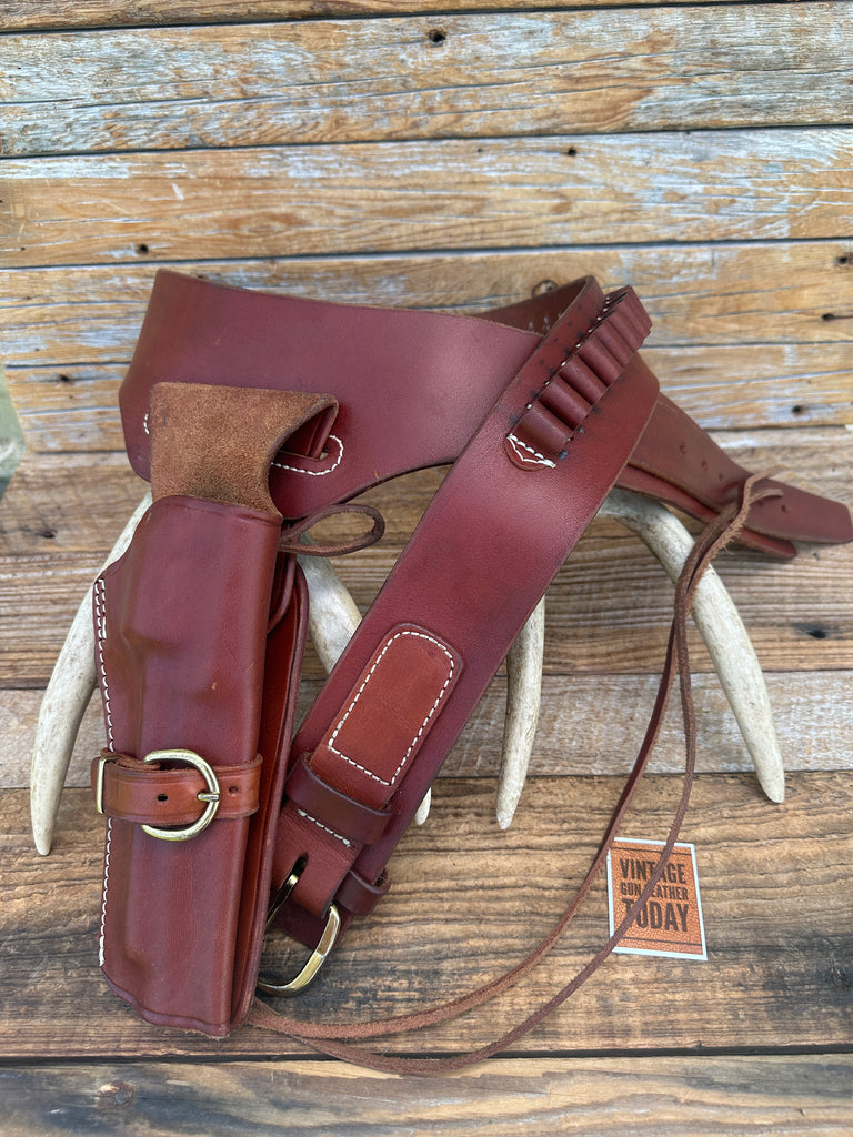 riple K Westwrn 110 Gun Belt with 114-15 Holster for Single Action 5.5 Revolver