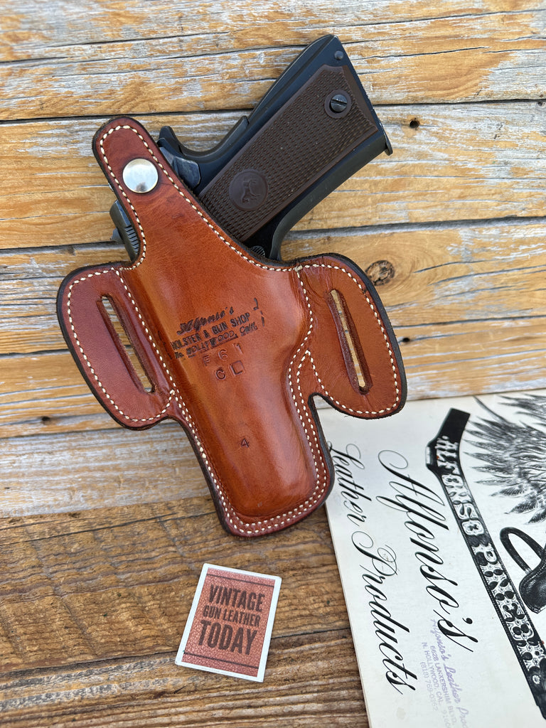 Alfonsos F60 Plain Brown leather Lined Holster For Colt 45 1911 Commander