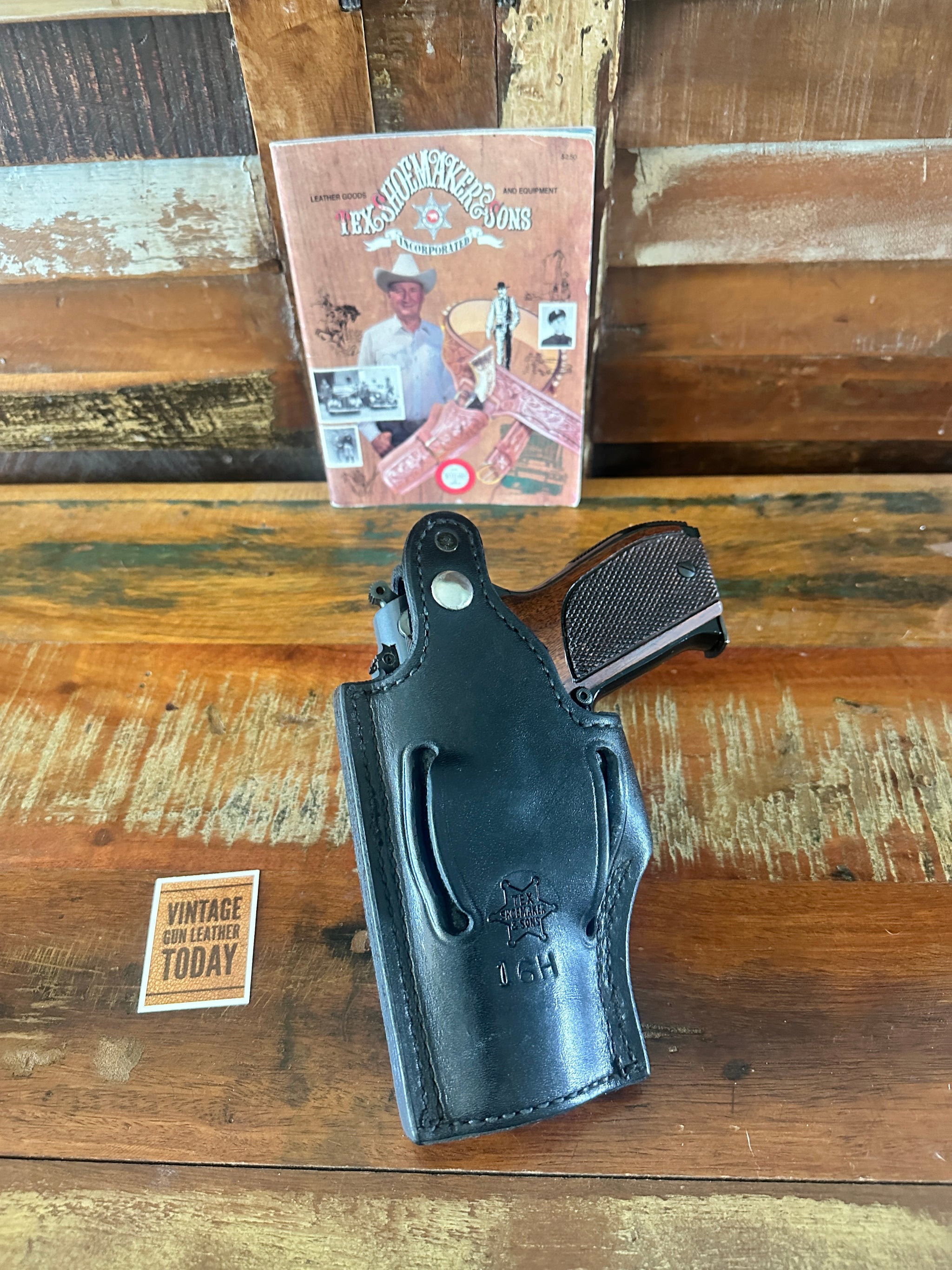 39:59 Vintage Tex Shoemaker Black Basket Lined OWB Holster for S&W Mod 39 59 ...