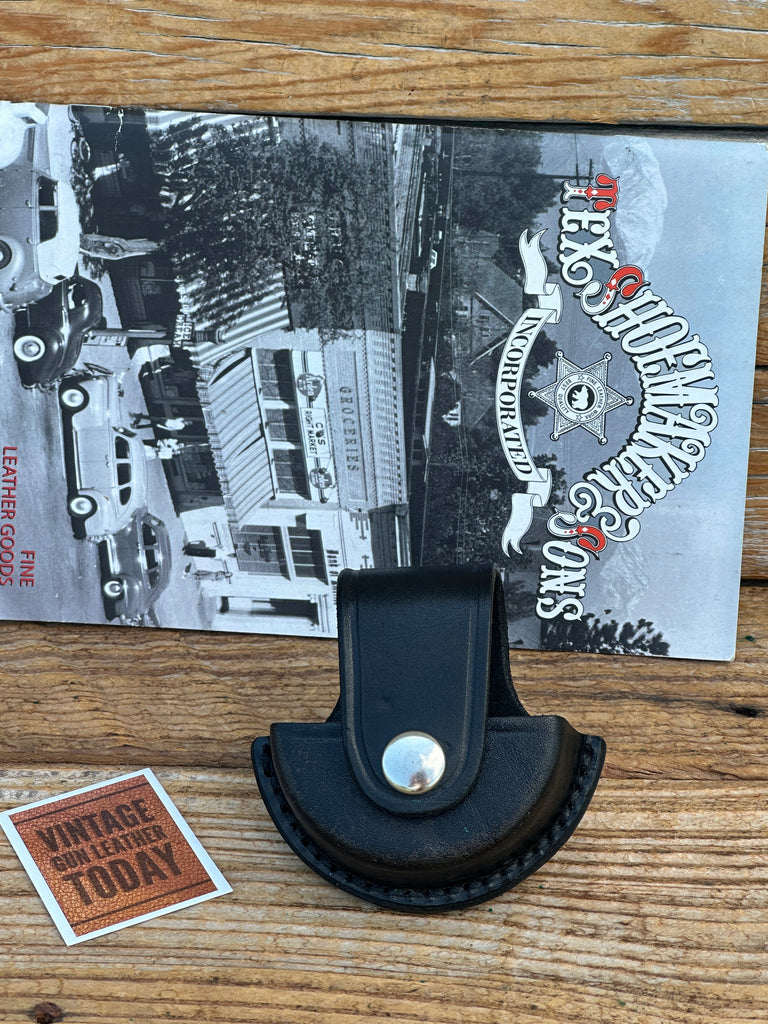 Tex Shoemaker Black Leather 113 Holder For Can of Smokeless Tobacco Dip Chew